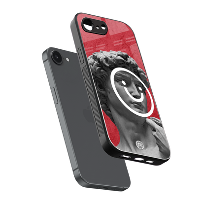 happy michelangelo back phone cover | glass case for iphone 16e