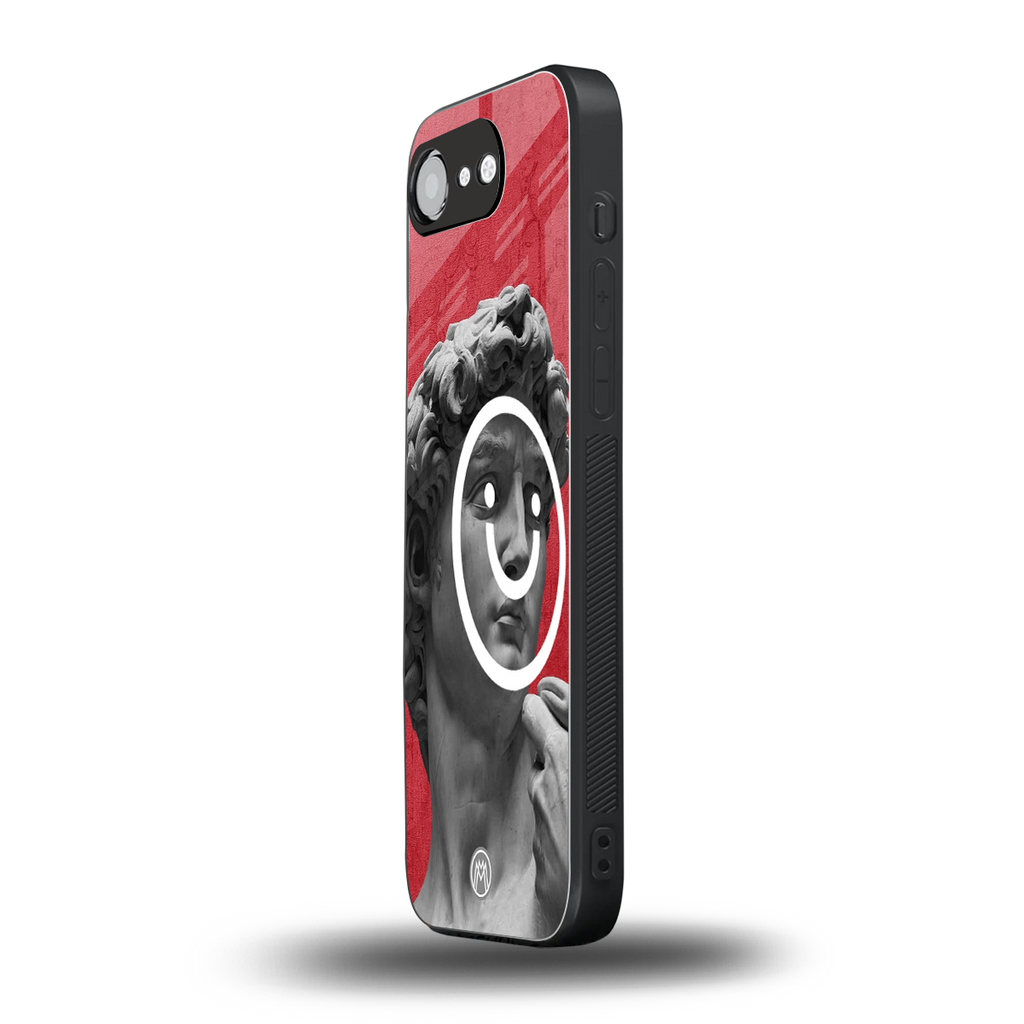 happy michelangelo back phone cover | glass case for iphone 16e