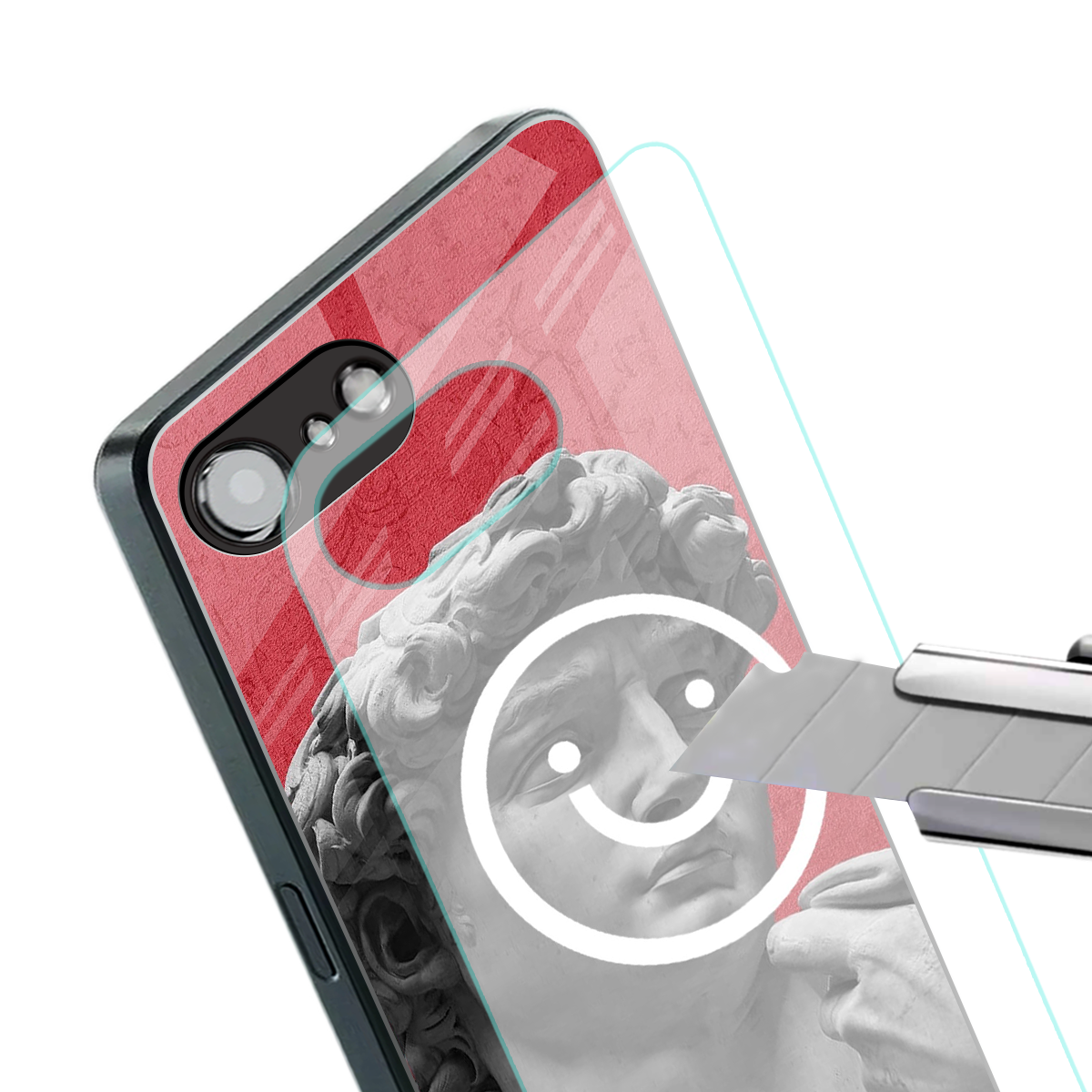 happy michelangelo back phone cover | glass case for iphone 16e
