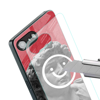 happy michelangelo back phone cover | glass case for iphone 16e