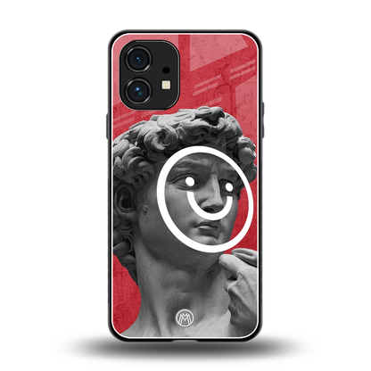 happy michelangelo back phone cover | glass case for nothing phone 1