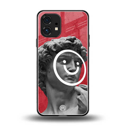 happy michelangelo back phone cover | glass case for nothing phone 1