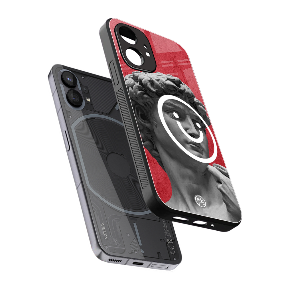 happy michelangelo back phone cover | glass case for nothing phone 1