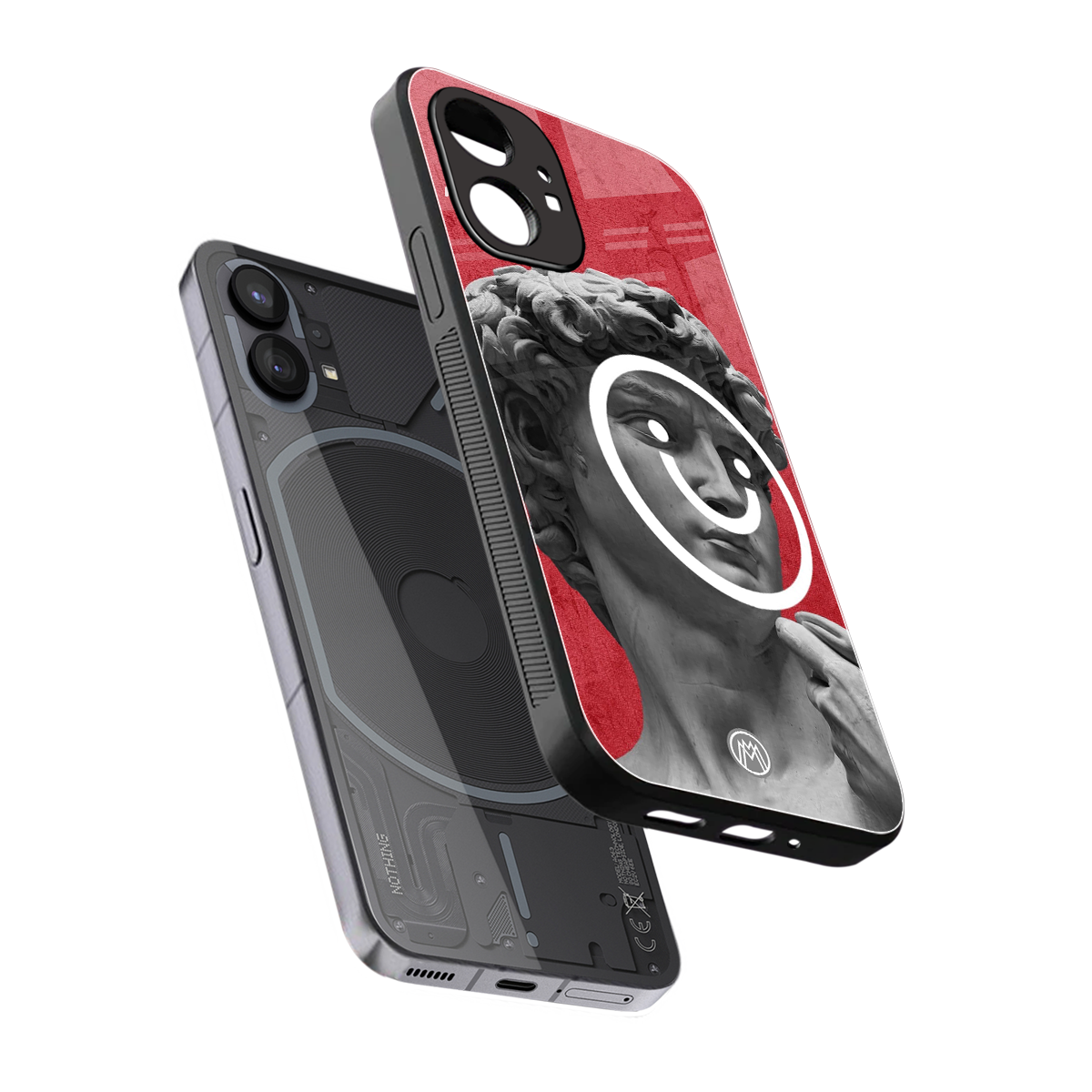 happy michelangelo back phone cover | glass case for nothing phone 1