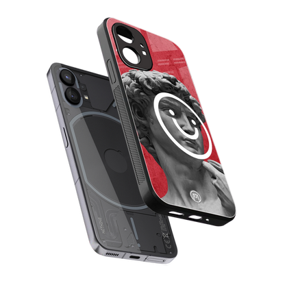 happy michelangelo back phone cover | glass case for nothing phone 1