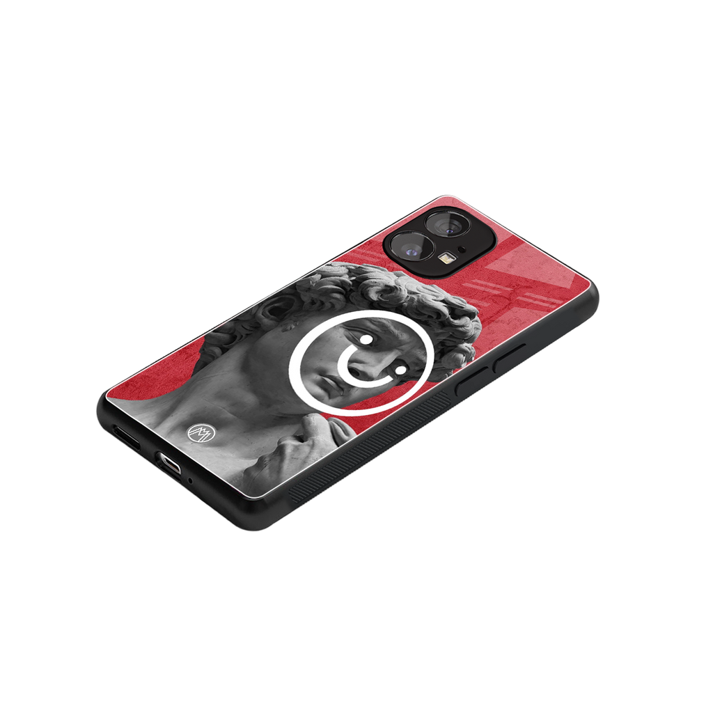 happy michelangelo back phone cover | glass case for nothing phone 1