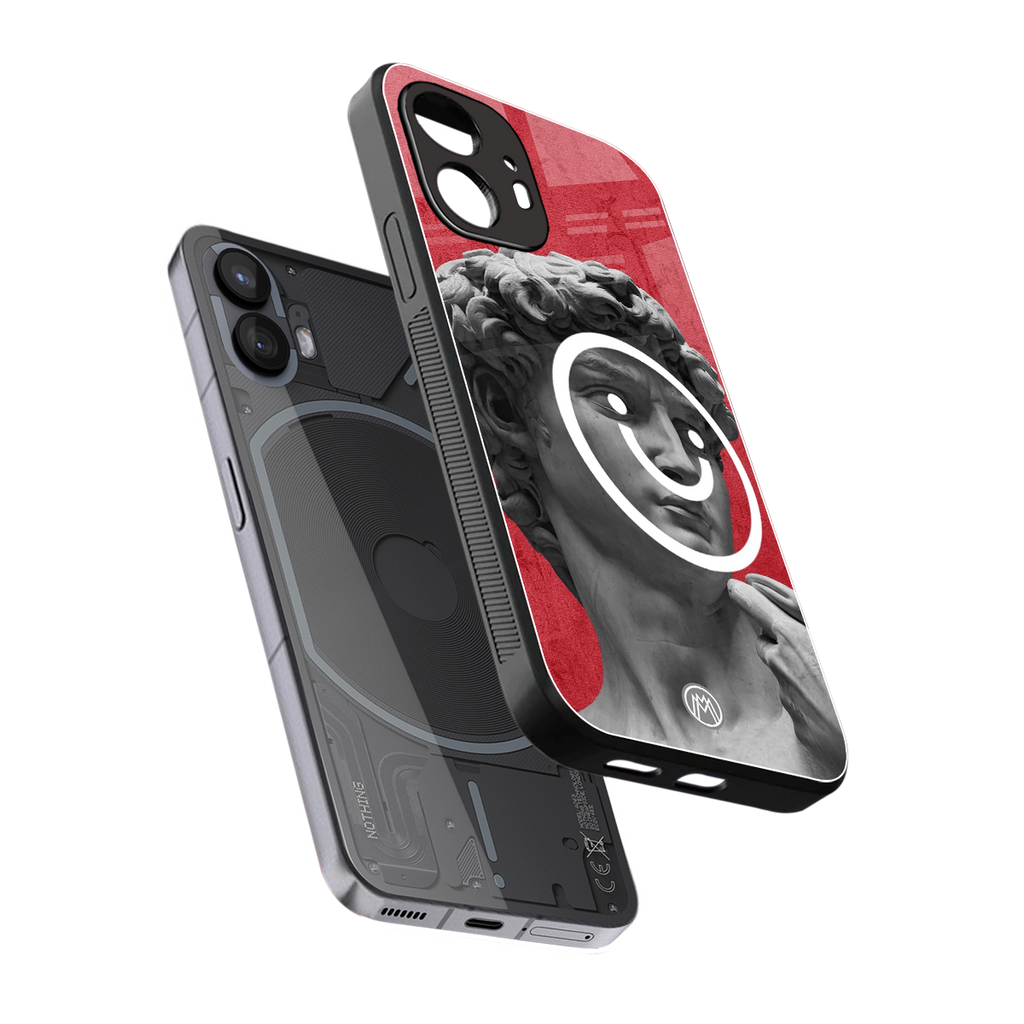 happy michelangelo back phone cover | glass case for nothing phone 2