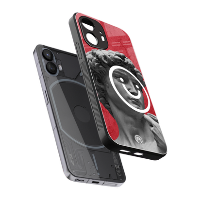 happy michelangelo back phone cover | glass case for nothing phone 2