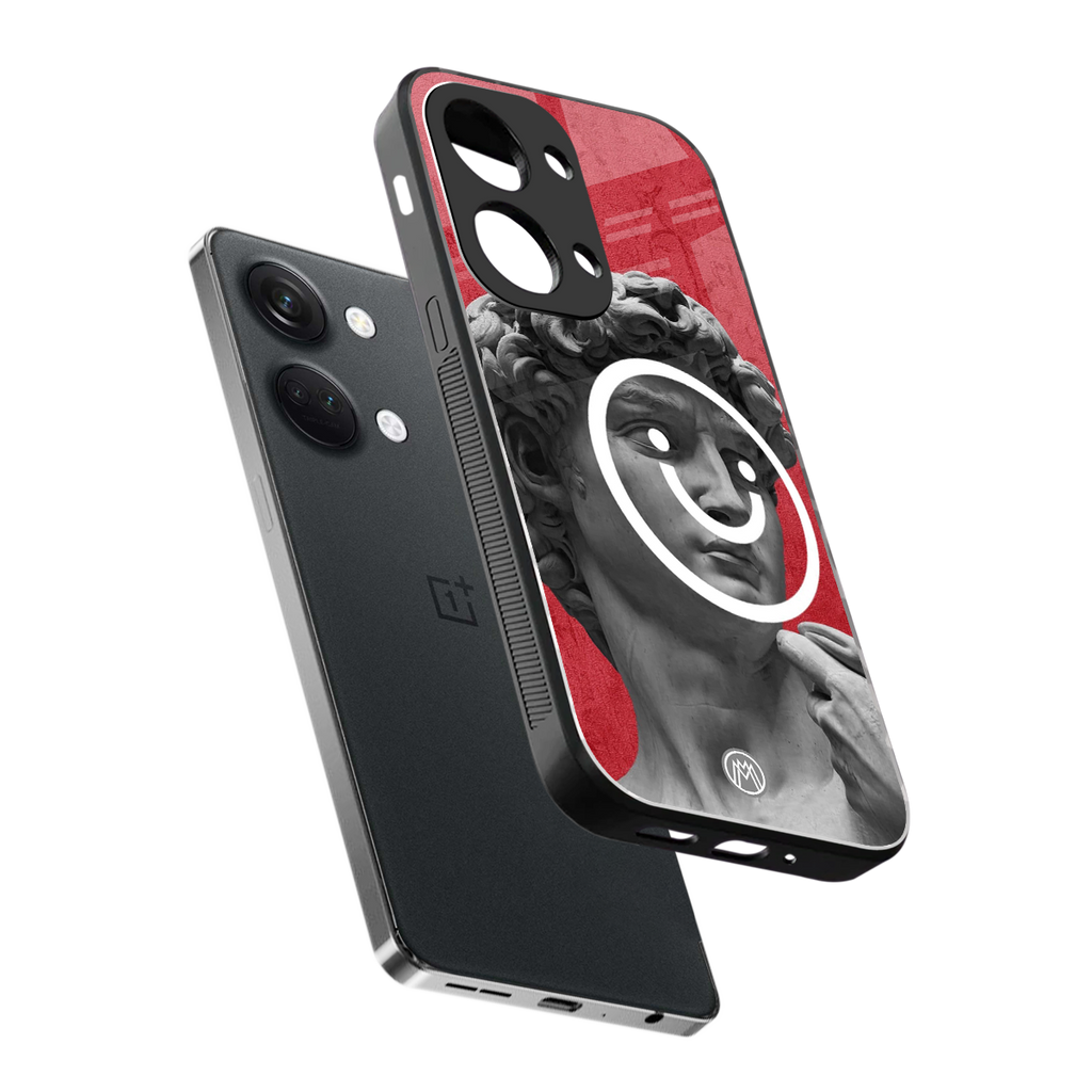 happy michelangelo back phone cover | glass case for oneplus nord 3