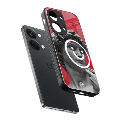 happy michelangelo back phone cover | glass case for oneplus nord 3