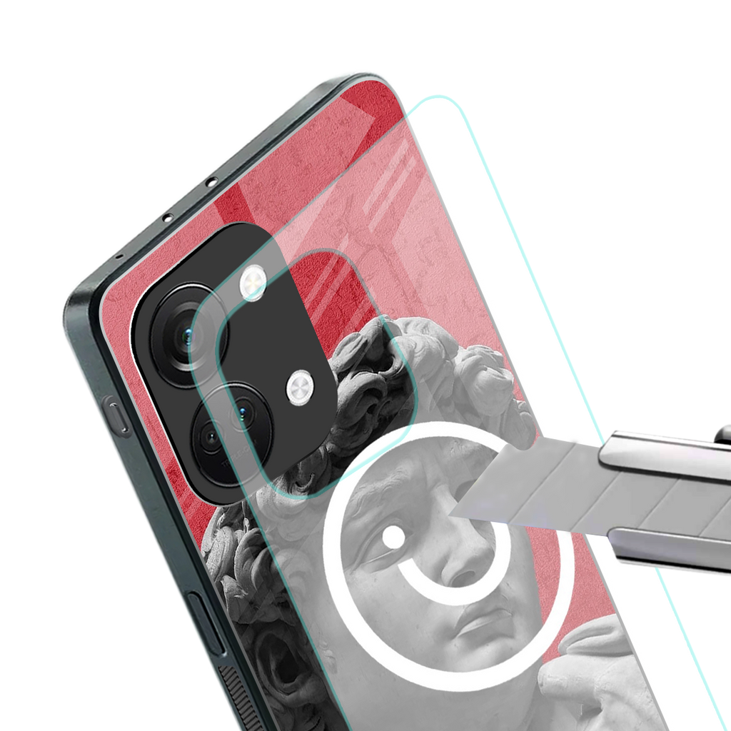 happy michelangelo back phone cover | glass case for oneplus nord 3