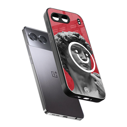 happy michelangelo back phone cover | glass case for oneplus nord 4