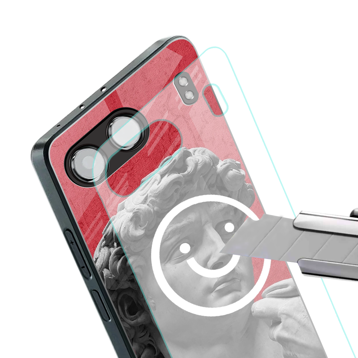 happy michelangelo back phone cover | glass case for oneplus nord 4
