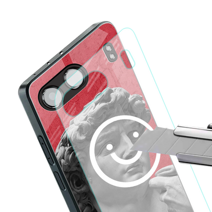 happy michelangelo back phone cover | glass case for oneplus nord 4