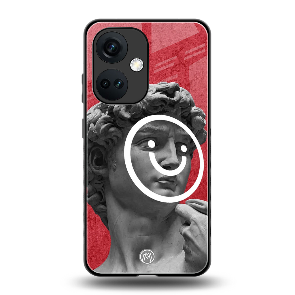 happy michelangelo back phone cover | glass case for oneplus nord ce 3