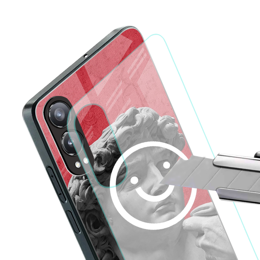 happy michelangelo back phone cover | glass case for oneplus nord ce 4 lite