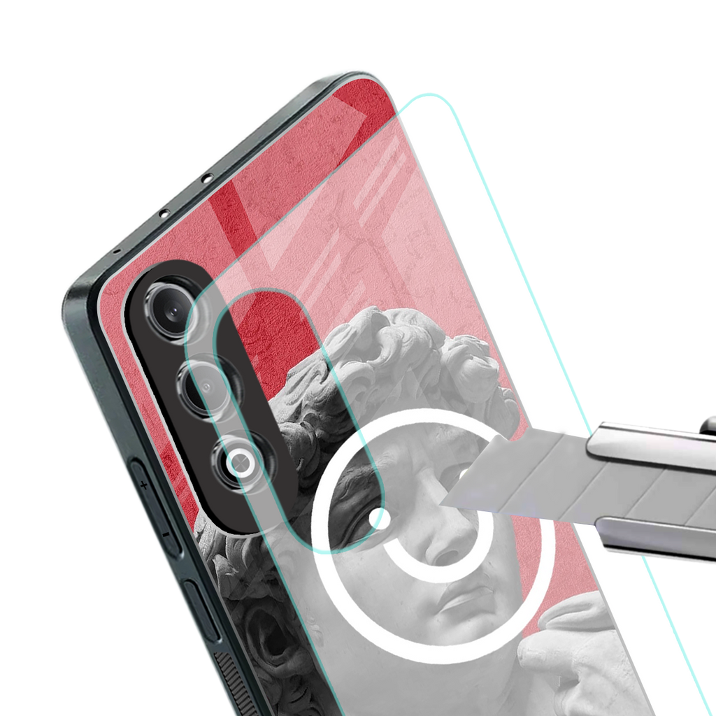 happy michelangelo back phone cover | glass case for oneplus nord ce 4