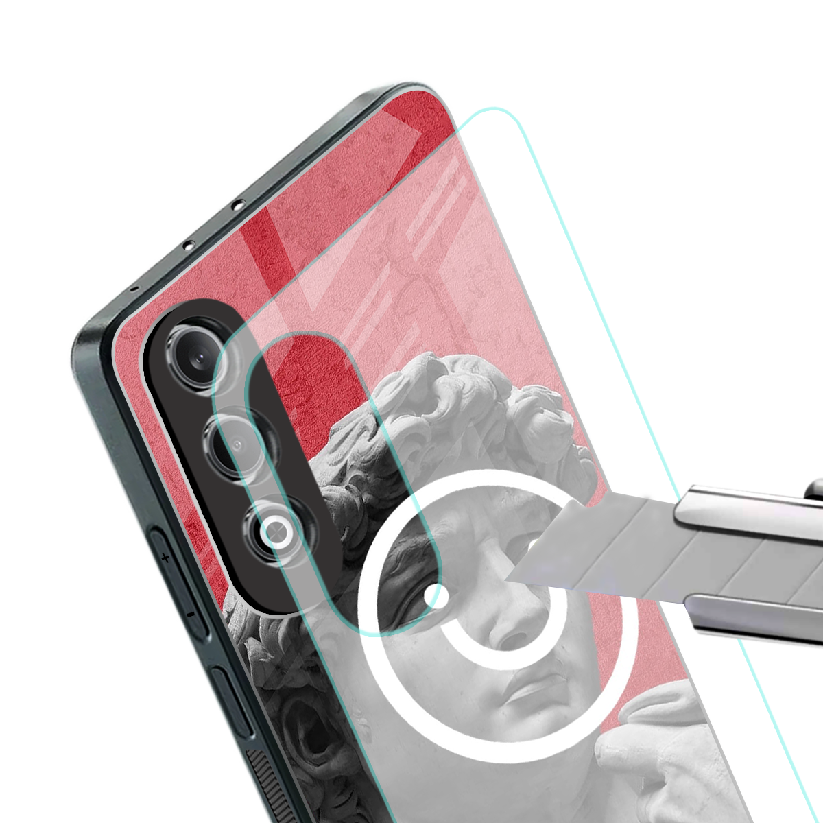 happy michelangelo back phone cover | glass case for oneplus nord ce 4