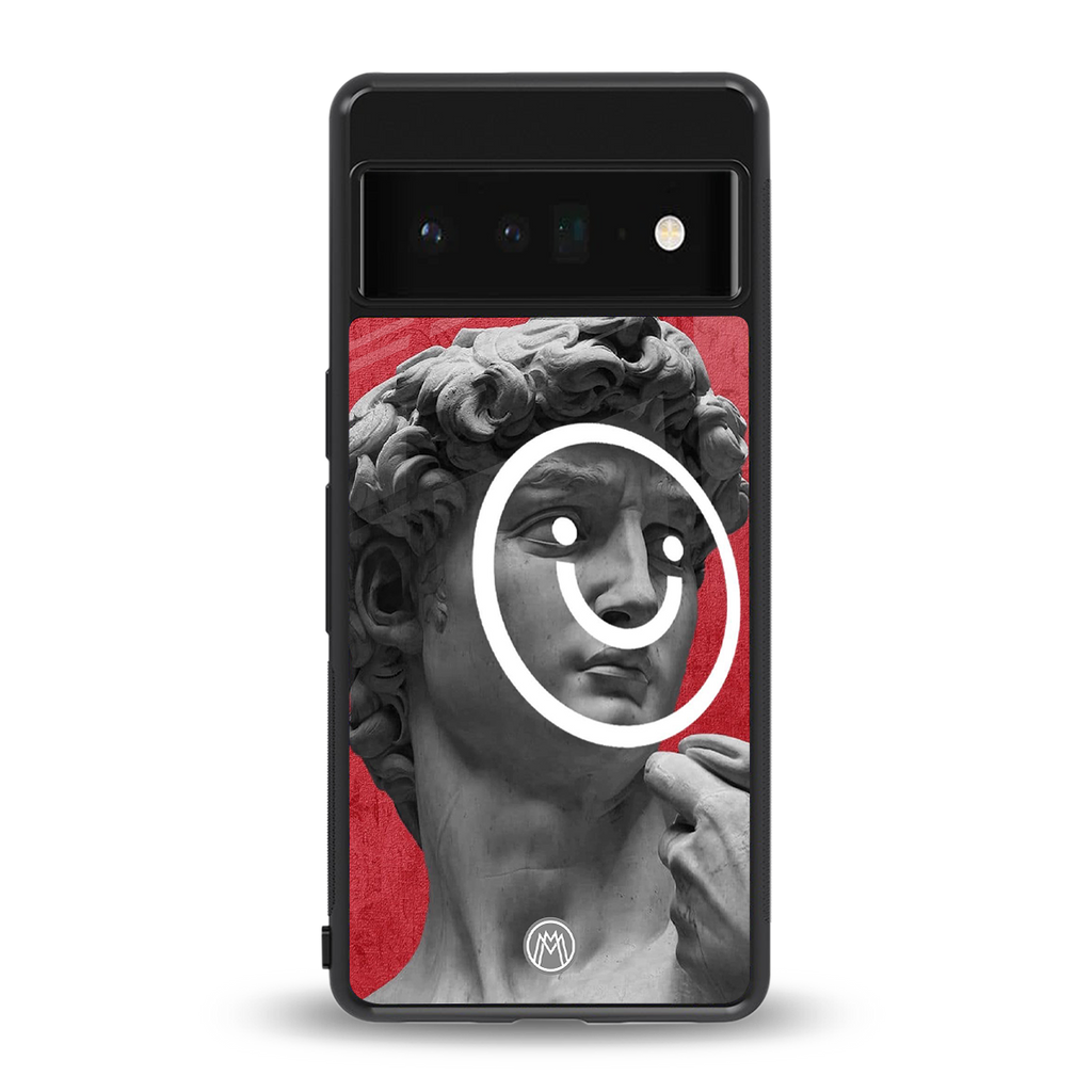 happy michelangelo back phone cover | glass case for google pixel 6 pro