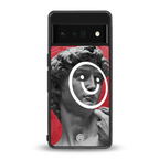 happy michelangelo back phone cover | glass case for google pixel 6 pro