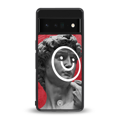 happy michelangelo back phone cover | glass case for google pixel 6 pro