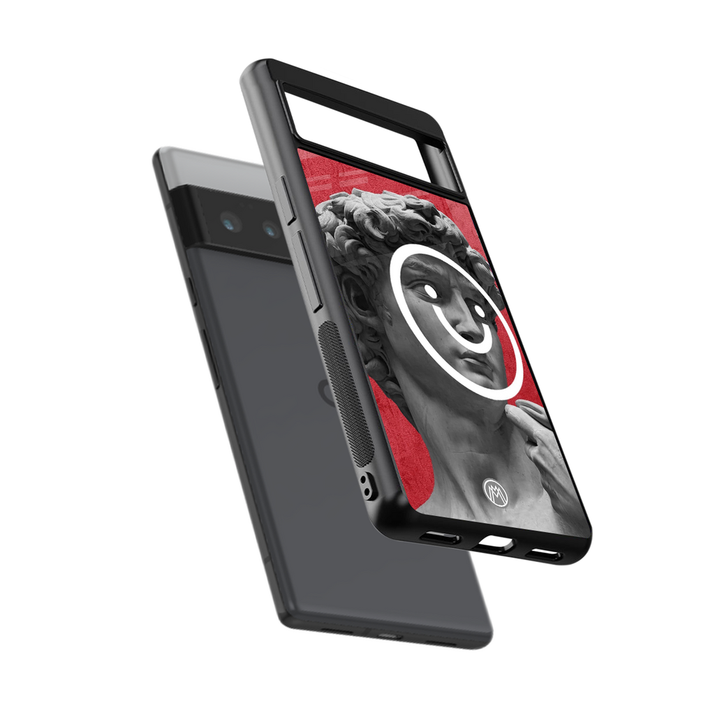 happy michelangelo back phone cover | glass case for google pixel 6 pro