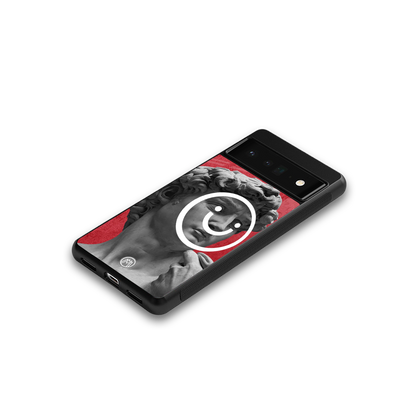 happy michelangelo back phone cover | glass case for google pixel 6 pro