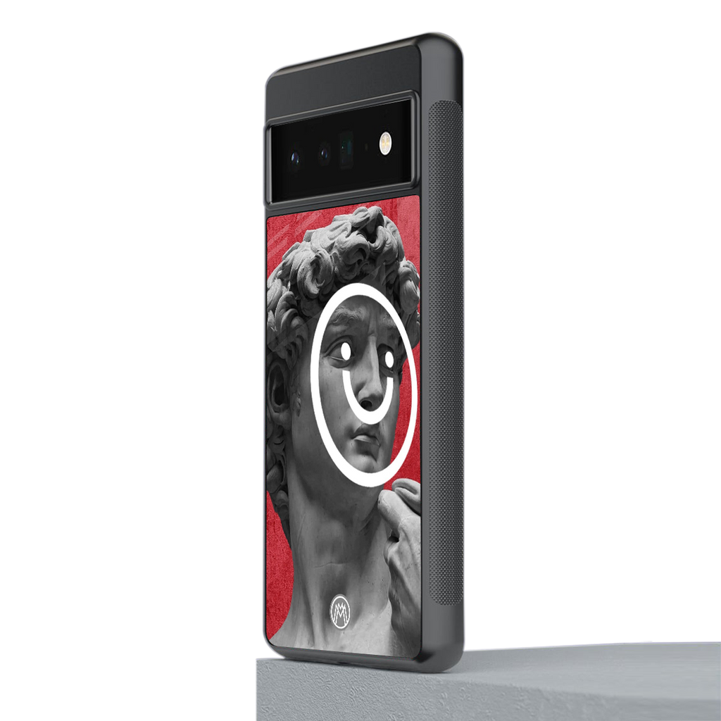 happy michelangelo back phone cover | glass case for google pixel 6 pro