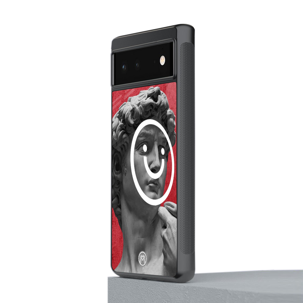 happy michelangelo back phone cover | glass case for Google Pixel 6A