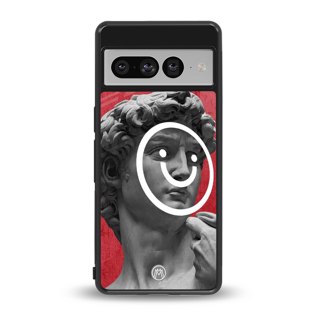 happy michelangelo back phone cover | glass case for google pixel 7 pro