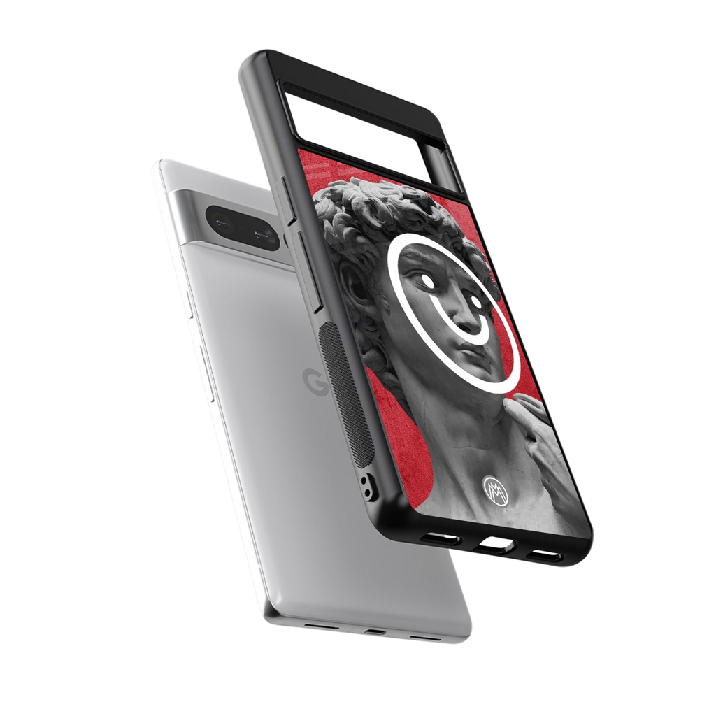 happy michelangelo back phone cover | glass case for google pixel 7 pro