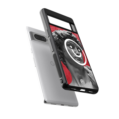 happy michelangelo back phone cover | glass case for google pixel 7 pro