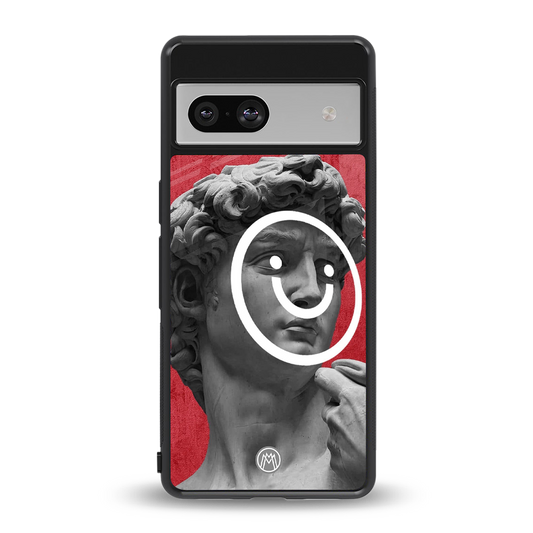 happy michelangelo back phone cover | glass case for Google Pixel 7A