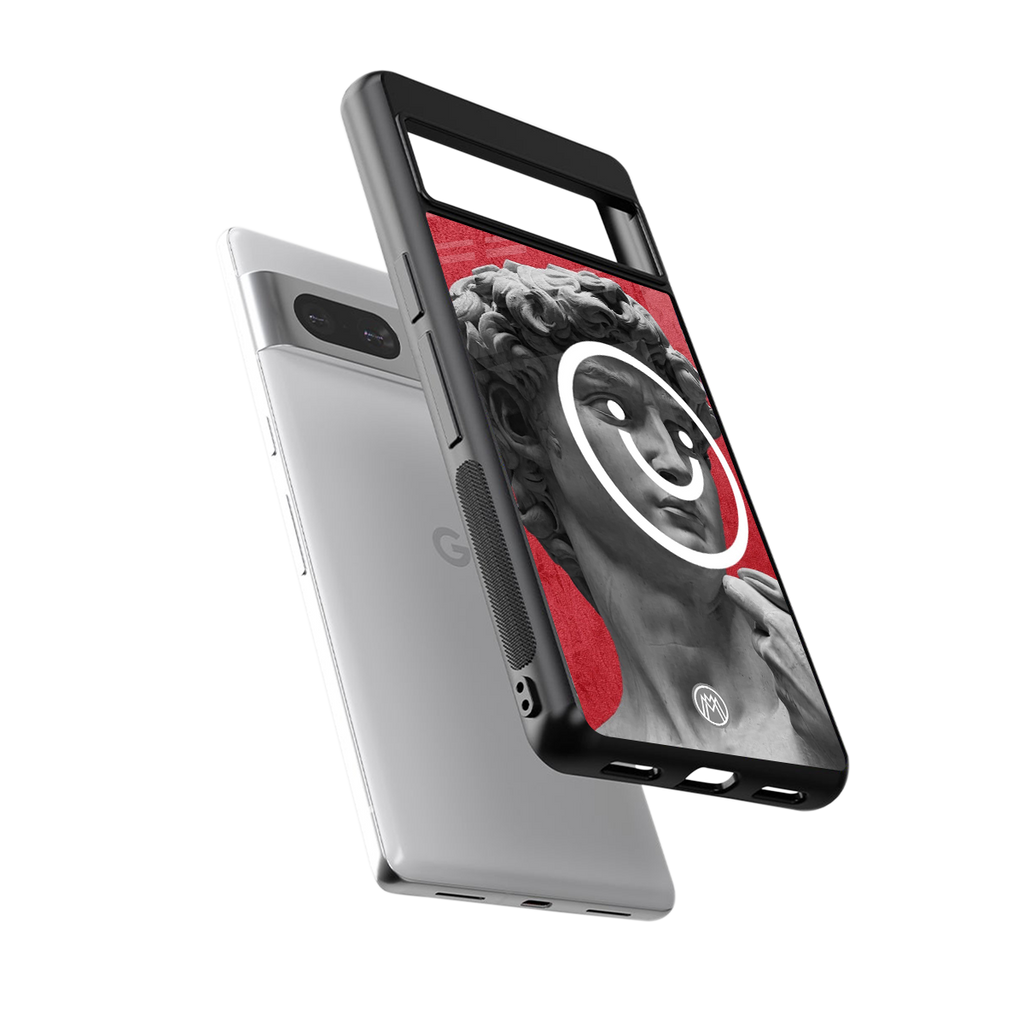 happy michelangelo back phone cover | glass case for Google Pixel 7A