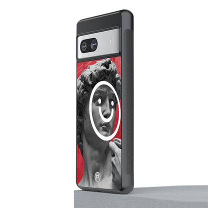 happy michelangelo back phone cover | glass case for Google Pixel 7A