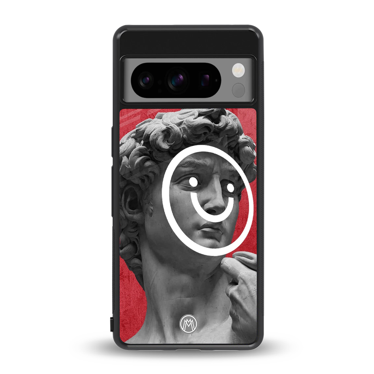 happy michelangelo back phone cover | glass case for google pixel 8 pro