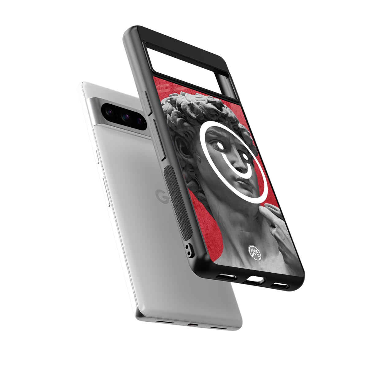 happy michelangelo back phone cover | glass case for google pixel 8 pro