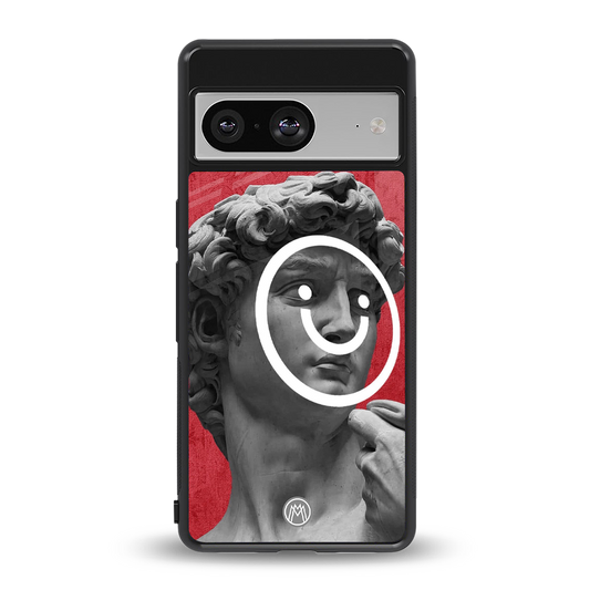 happy michelangelo back phone cover | glass case for Google Pixel 8