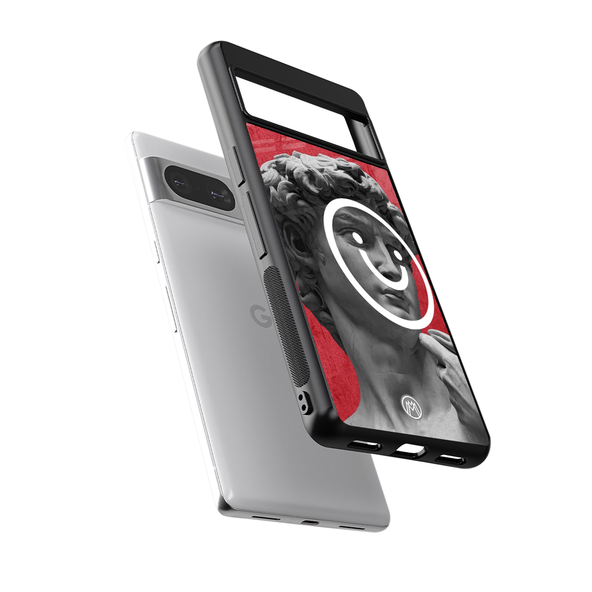 happy michelangelo back phone cover | glass case for Google Pixel 8