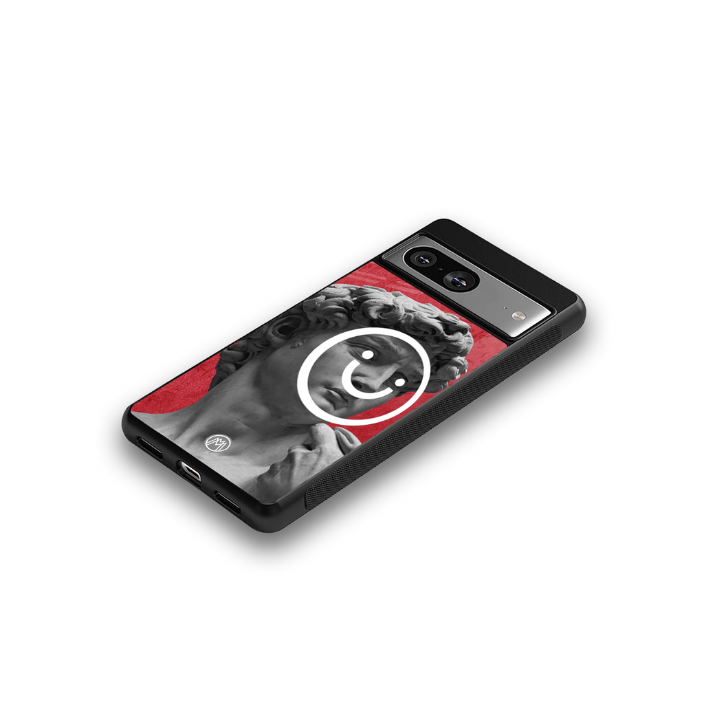 happy michelangelo back phone cover | glass case for Google Pixel 8