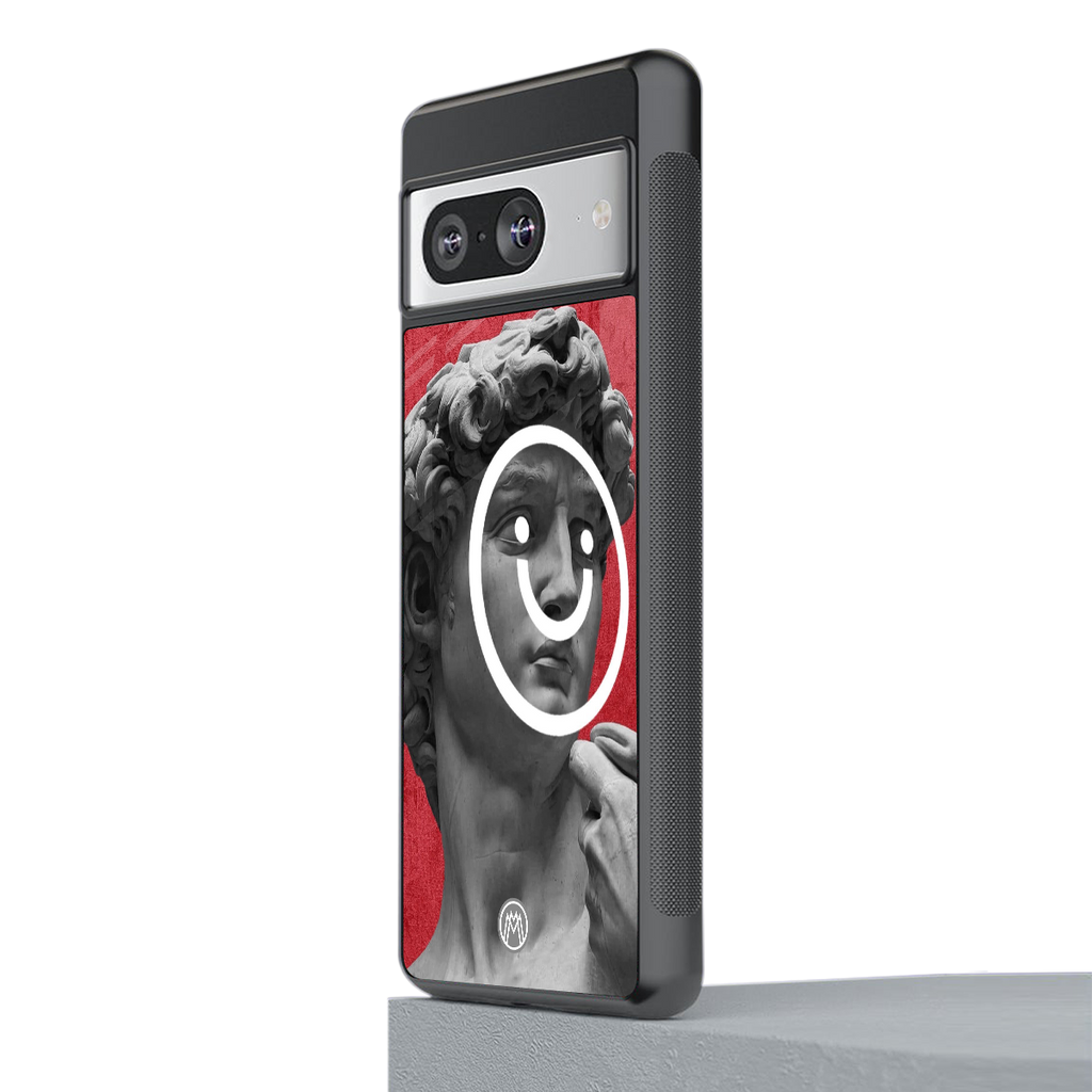 happy michelangelo back phone cover | glass case for Google Pixel 8