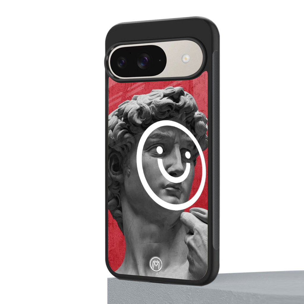 happy michelangelo back phone cover | glass case for google pixel 9