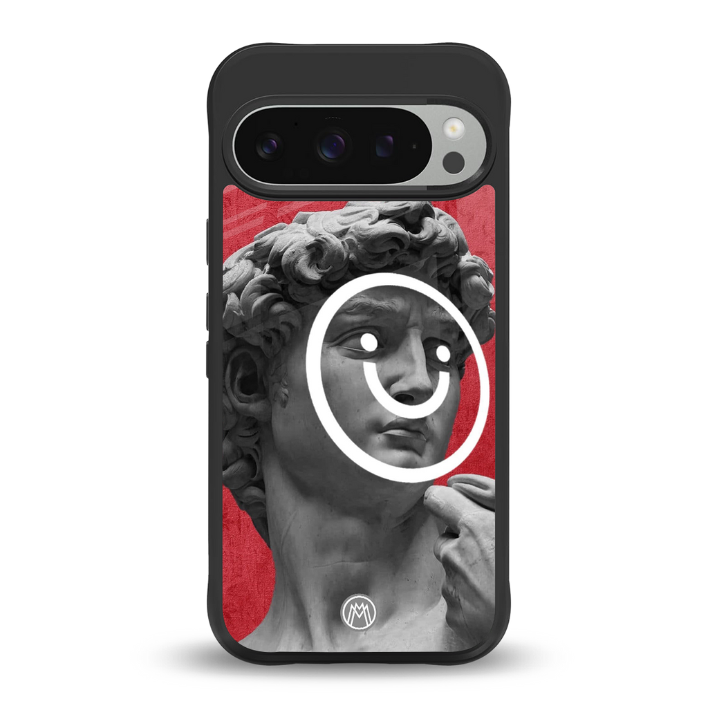 happy michelangelo back phone cover | glass case for google pixel 9 pro xl