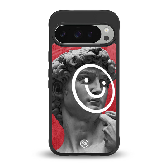 happy michelangelo back phone cover | glass case for google pixel 9 pro xl