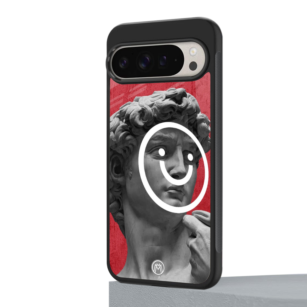 happy michelangelo back phone cover | glass case for google pixel 9 pro xl