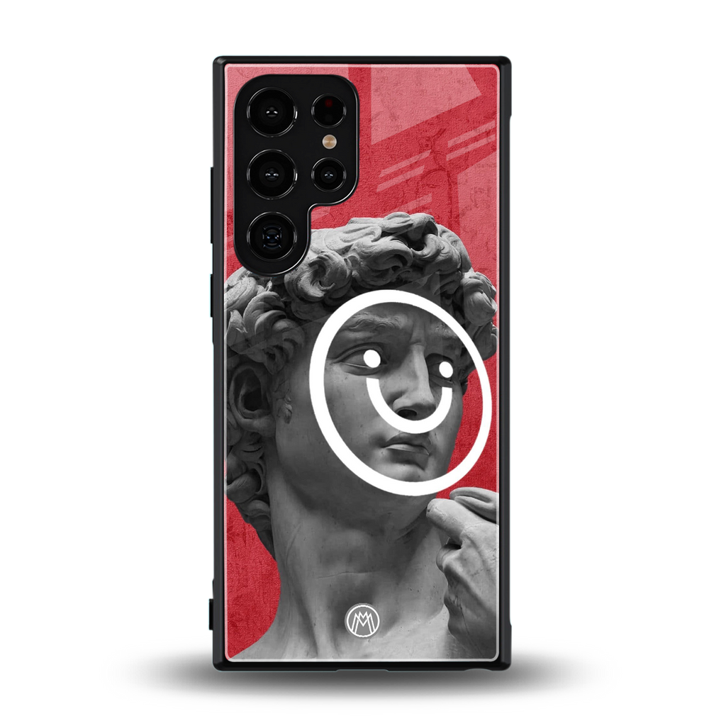 happy michelangelo back phone cover | glass case for samsung galaxy s23 ultra