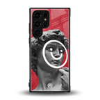 happy michelangelo back phone cover | glass case for samsung galaxy s23 ultra