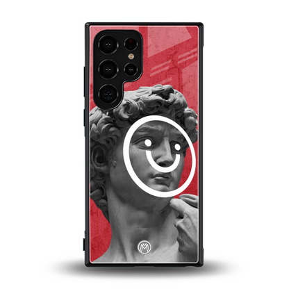 happy michelangelo back phone cover | glass case for samsung galaxy s23 ultra