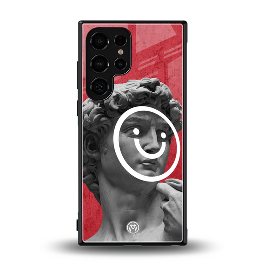 happy michelangelo back phone cover | glass case for samsung galaxy s23 ultra