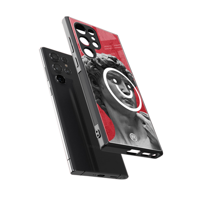 happy michelangelo back phone cover | glass case for samsung galaxy s23 ultra